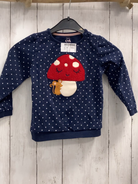   Pullover  Gr. 98  blau weiße Punkte Fliegenpilz 