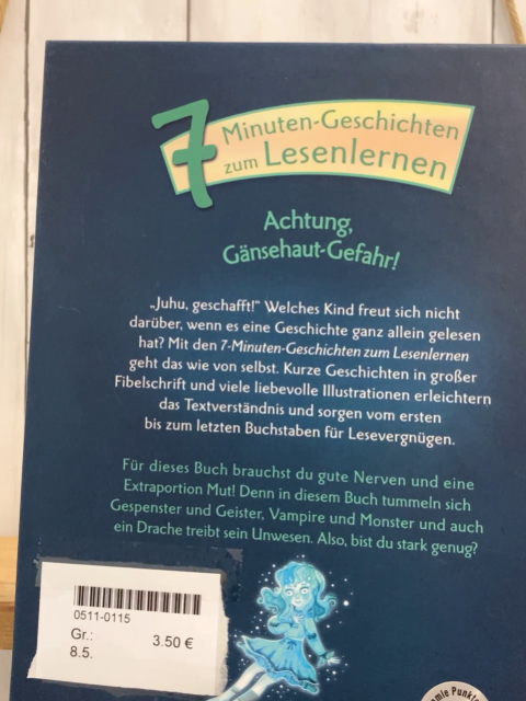   Buch 7 Minuten-Geschichten zum Lesenlernen Achtung, Gänsehaut-Gefahr
