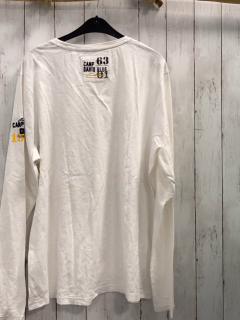 Camp David  Langarmshirt  Gr. XXL weiß Schrift 