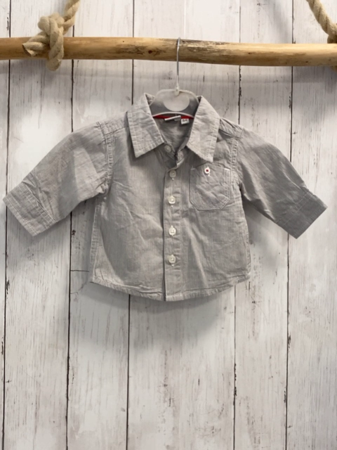 PreNatal  Hemd  Gr. 56  grau weiße Streifen 