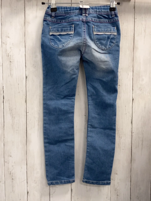   Hose  Gr. 128  blau jeans Schmetterlinge Bund verstellbar 