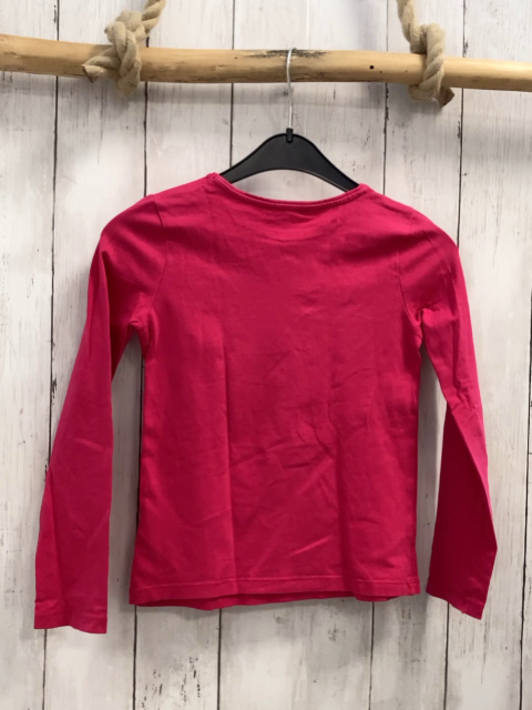 Okaidi  Langarmshirt  Gr. 128  rot silber Pailettenstern 