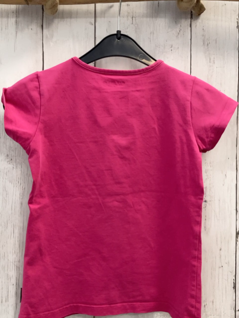Jako-o T-Shirt  Gr. 116  pink Regenbogen + bunte Pailettenwolke 