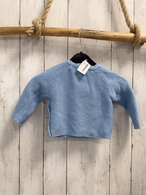 Alana  Pullover  Gr. 62  hellblau Strick seitich geknöpft 