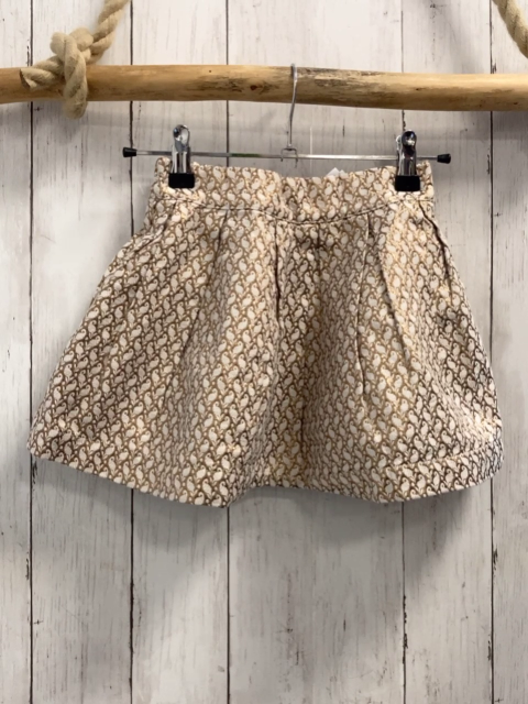 Noa Noa  Rock Gr. 110  weiß braun goldner Ornamentdruck 