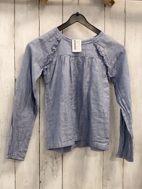 Lemon Beret  Bluse  Gr. 128  blau + silber Glitzerfäden 