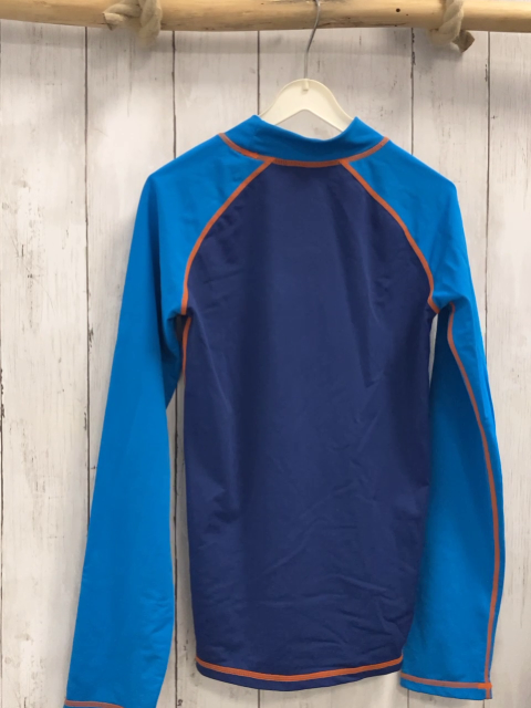 Mountain Warehouse  UV-Schutzshirt  Gr. 152  blau hellblau Schrift orange Nähte 