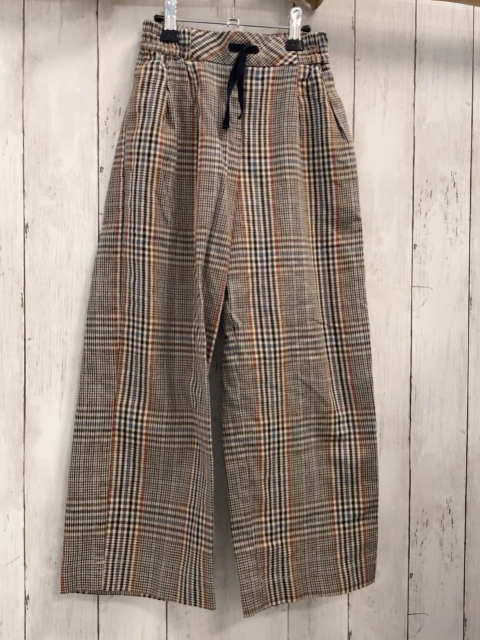 Zara  Hose  Gr. 128  hellgrau schwarz orange hellblau kariret 