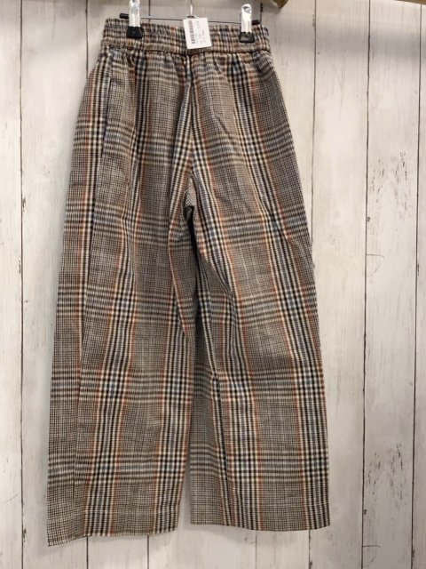 Zara  Hose  Gr. 128  hellgrau schwarz orange hellblau kariret 