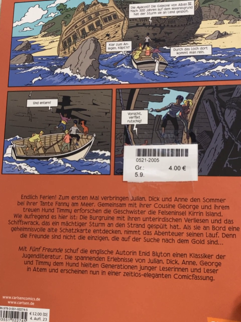  Comicbuch 5 Freunde erforschen die Schatzinsel 