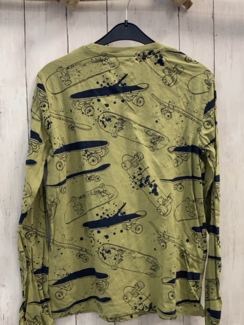  Langarmshirt  Gr. 158  kiwi schwarze Skateboards 