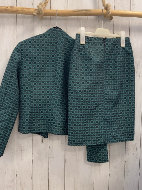 2tlg Bruno Banani  Kostüm  Gr. 34  schwarz + mint grauer Druck 