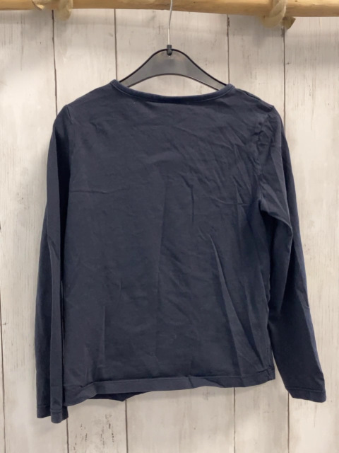 Top Model Langarmshirt  Gr. 128  dunkelgrau Mädchen rot Herzen 