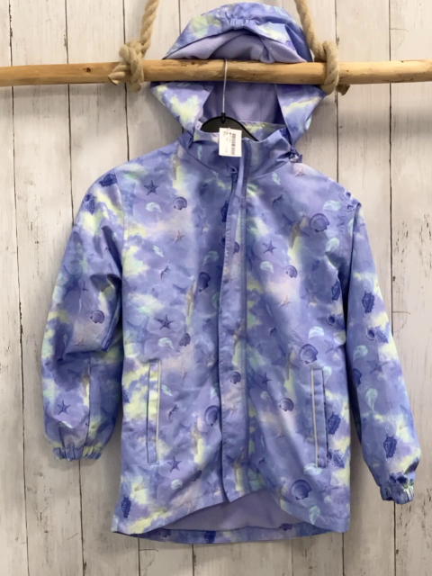  Jacke   Gr. 146  flieder Muscheln Sterne Fleecefutter 