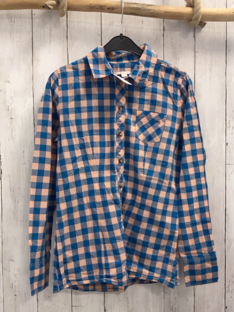 Esprit  Bluse  Gr. 164  blau lachs kariert 