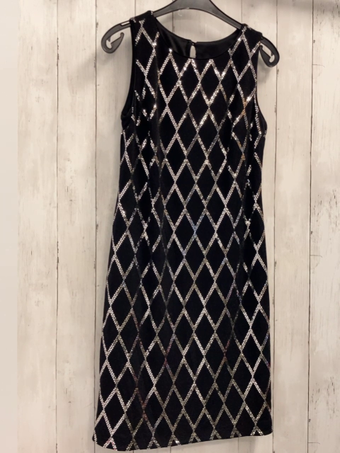 Joseph Ribkoff  Kleid  Gr. 38  schwarz mit kleinen Noppen + silber Glitzerpunkte 