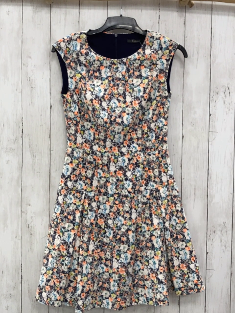 Esprit  Kleid  Gr. 158/164  dunkelblau bunte Blumen 