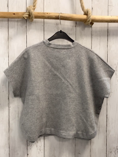 Okaidi Poncho  Gr. 140  hellgrau Strick