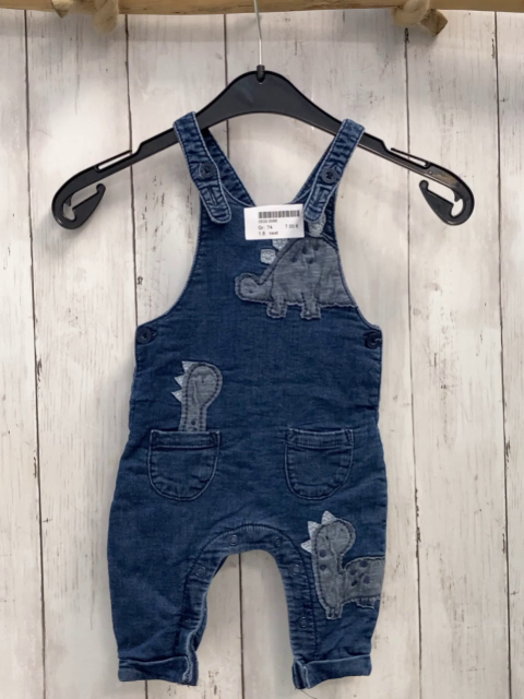 next Latzhose Gr. 74  blau Jeans Dinos gefüttert