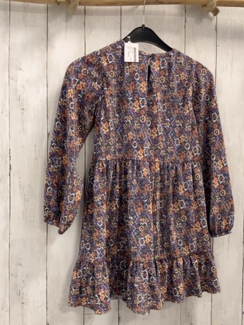 Garcia  Kleid  Gr. 116  grau Rippen bunte Blumen 