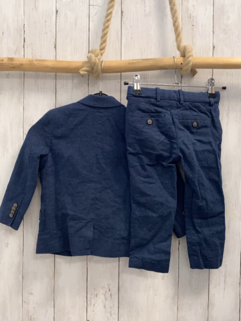 2tlg H&M  Anzug  Gr. 98/104  Hose Gr 98 Jacket Gr 104 blau 