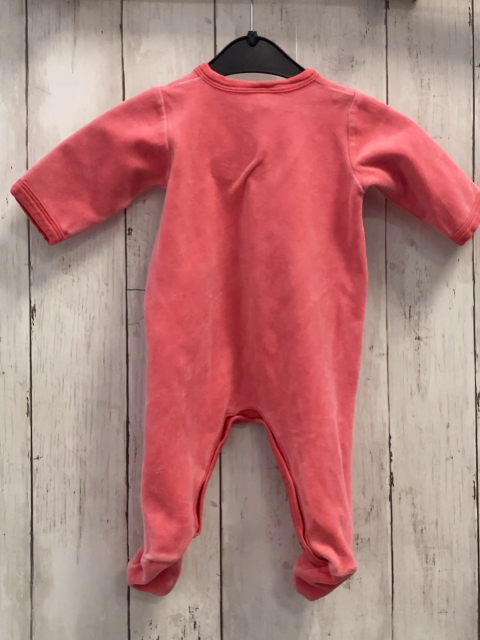 Petit Bateau  Schlafanzug  Gr. 62  hellrot Nicky 