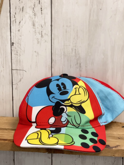 neu  Kappe 52cm  rot hellblau bunt Micky Mose 