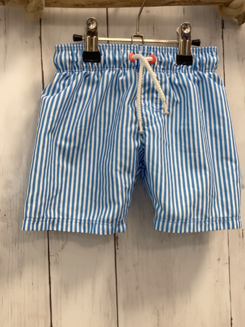 H&M  Badeshorts  Gr. 92  hellblau weiße Streifen weiße Kordel 