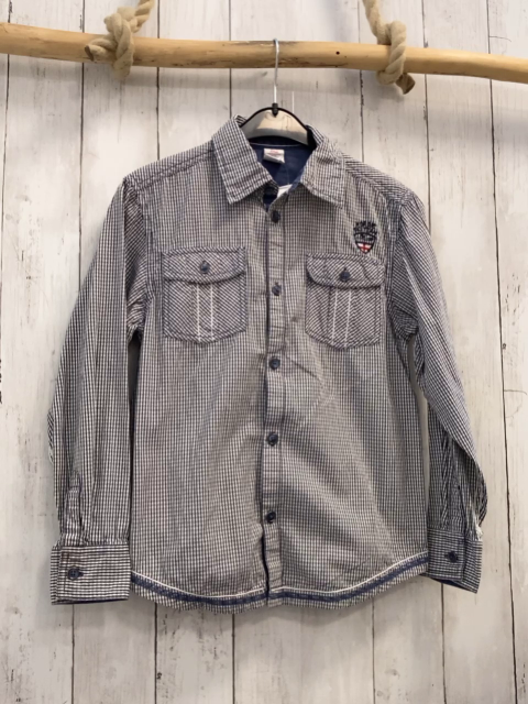 S´Oliver  Hemd  Gr. 128  blau weiß kariert 