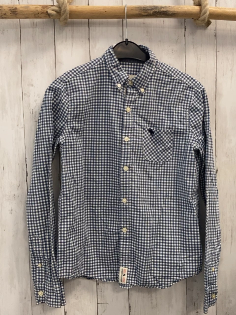 Abercrombie  Hemd  Gr. 158  petrol weiß kariert 