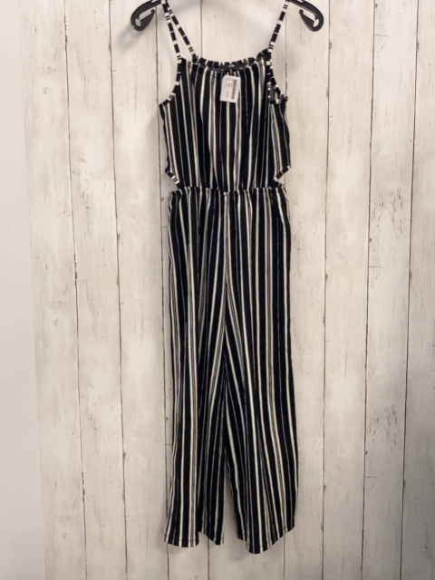   Jumpsuit Gr. 128  schwarz weiße Streifen 