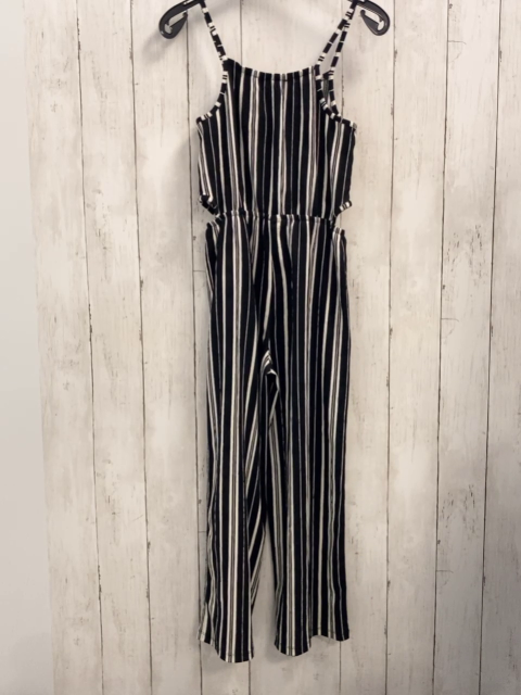   Jumpsuit Gr. 128  schwarz weiße Streifen 