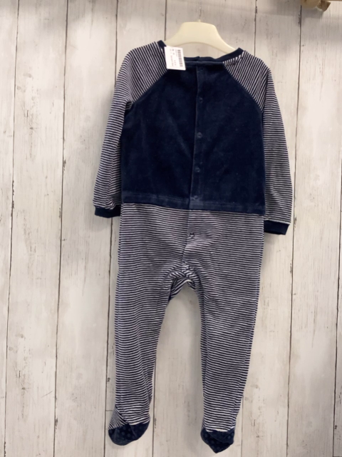 Sergent Major  Schlafanzug  Gr. 86  blau + blau weiße Streifen Nicky Tiere mit Fahrzeugen