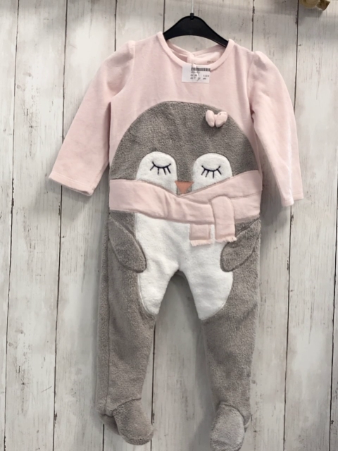 DP...aM Schlafanzug  Gr. 86  rosa Nicky Pinguin mit Schal 