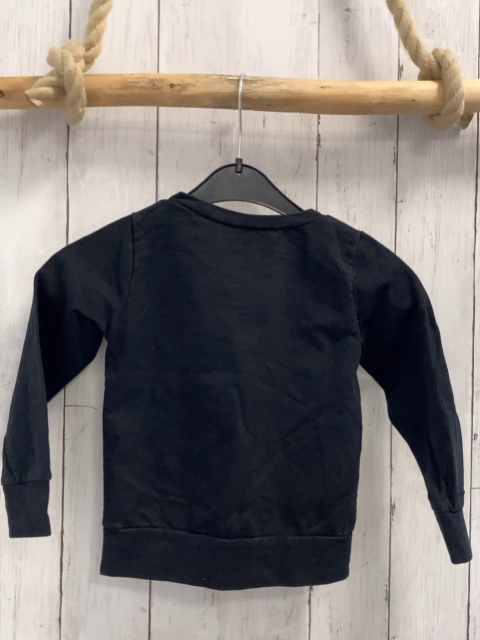   Langarmshirt  Gr. 98  Landschaft mit Traktor schwarze Ärmel + Bund 