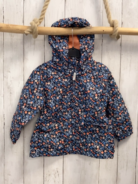 Name it  Jacke  Gr. 98  blau orange blaue Blumen hellblau weiße Blätter 