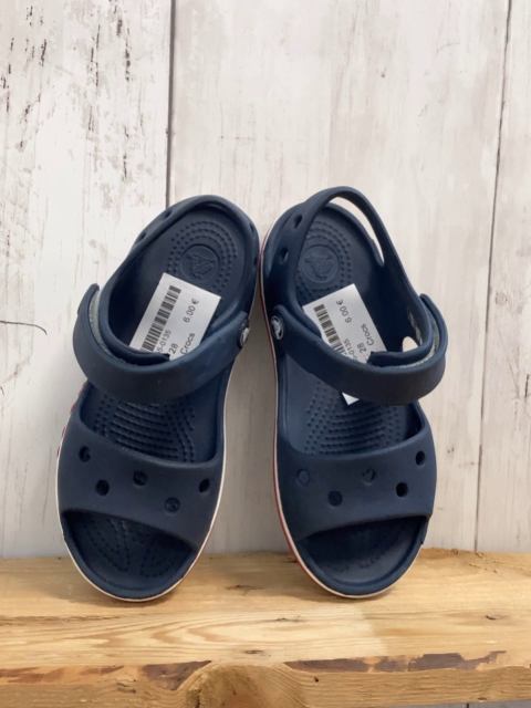Crocs  Gummischuhe  Gr. 28  blau + weiß rote Sohle 