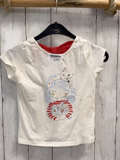 Sergent Major  T-Shirt  Gr. 104  weiß Mädchen mit Muscheln 