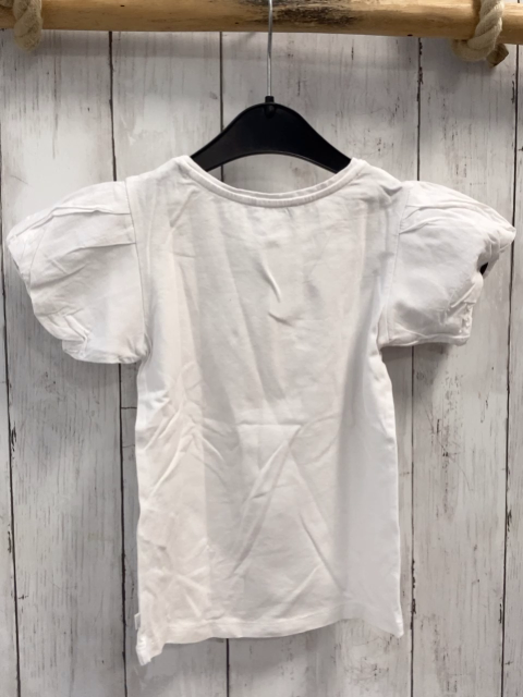 Okaidi  T-Shirt  Gr. 104  weiß Muschel mit Pailetten