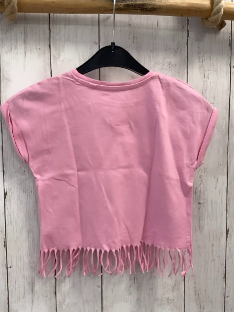   T-Shirt  Gr. 104  rosa Fransensaum Glitzerkoalabär Pailettenblätter 