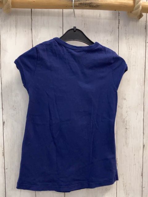 Benetton  T-Shirt  Gr. 110  blau silber Glitzerschrift 