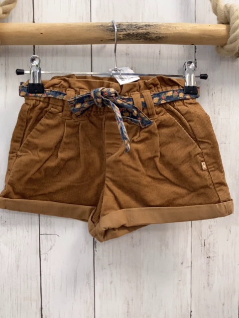 Okaidi  Shorts  Gr. 110  braun Kord blaure Gürtel mit Blättern 