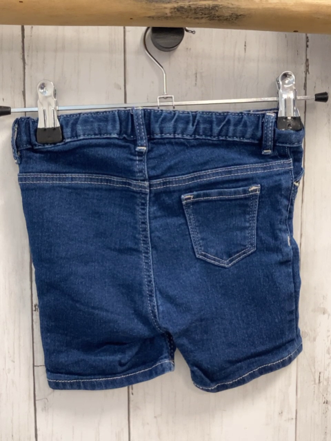 H&M  Shorts  Gr. 86  blau Jeans weiße Nähte Herztaschen  Bund verstellbar 