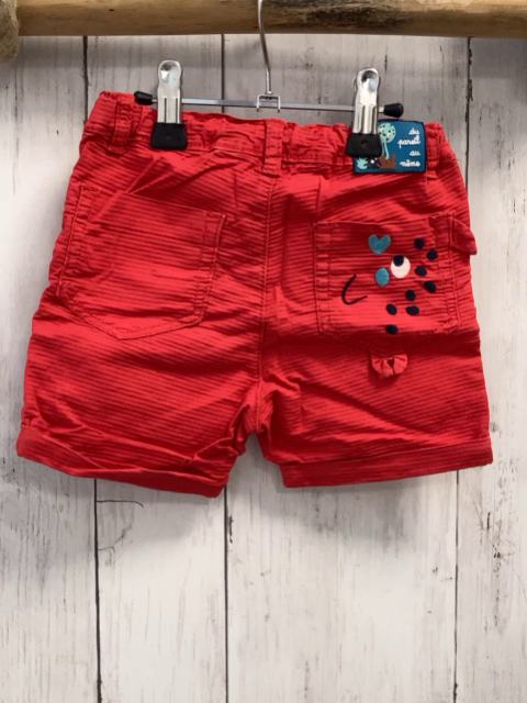 DP...aM  Shorts  Gr. 80  rot Streifen weiß türkis gestreifter Gürtel 