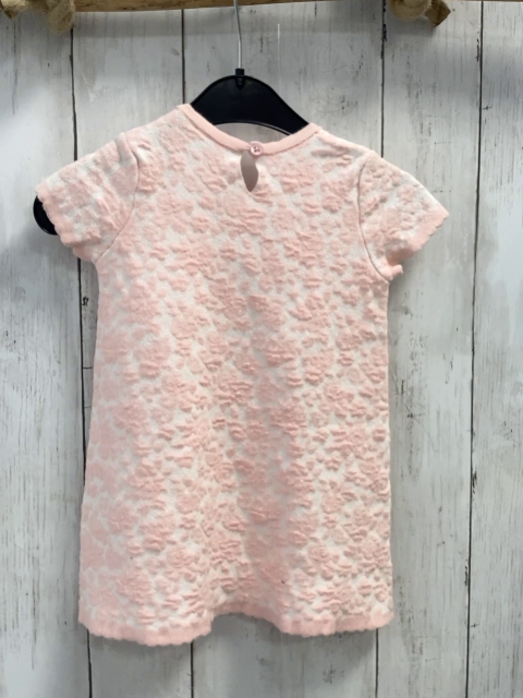Benetton Kleid  Gr. 74  weiß rosa Blumen 