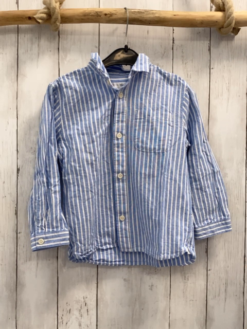 Zara  Hemd  Gr. 110  hellblau weiße Streifen 