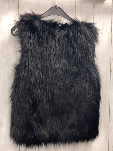 H&M  Weste  Gr. 146  schwarz Fell 