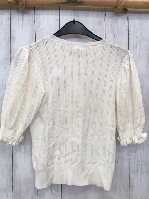 neu Next  Strickweste  Gr. 152  weiß Lochmuster 