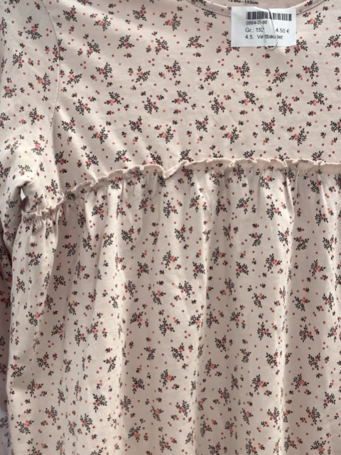 Vertbaudet  Langarmshirt  Gr. 152  rosa Blumen 