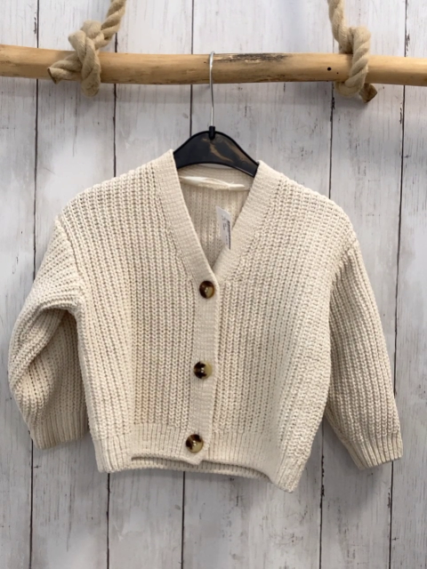 H&M  Strickjacke  Gr. 98  beige 